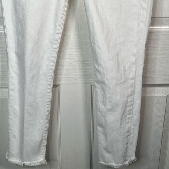 COH Citizens of Humanity Rocket Crop High Rise White Jeans Sz 28 Distressed - Picture 3 of 12